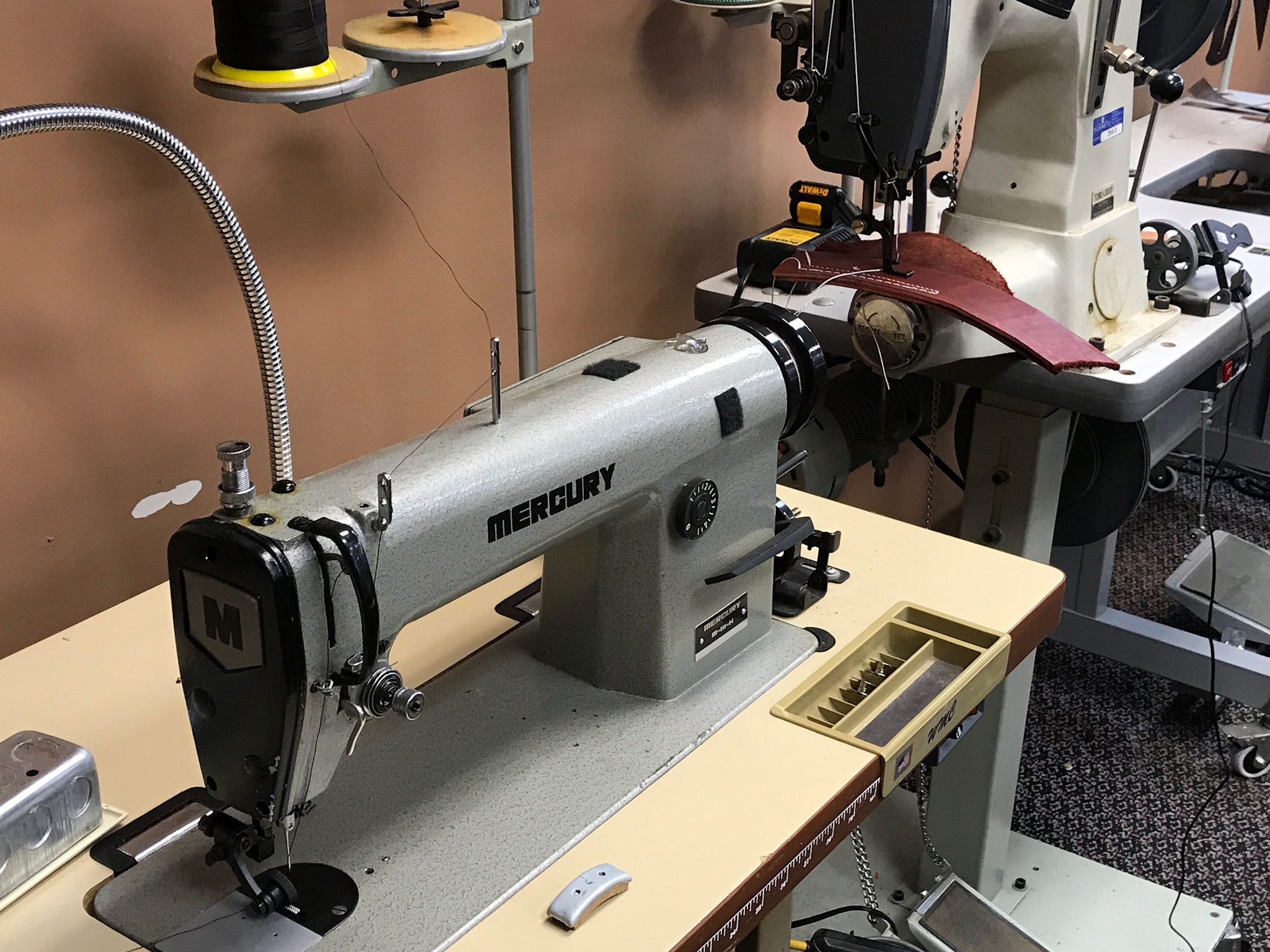 The Gettin Place Idaho leather and canvas sewing machines